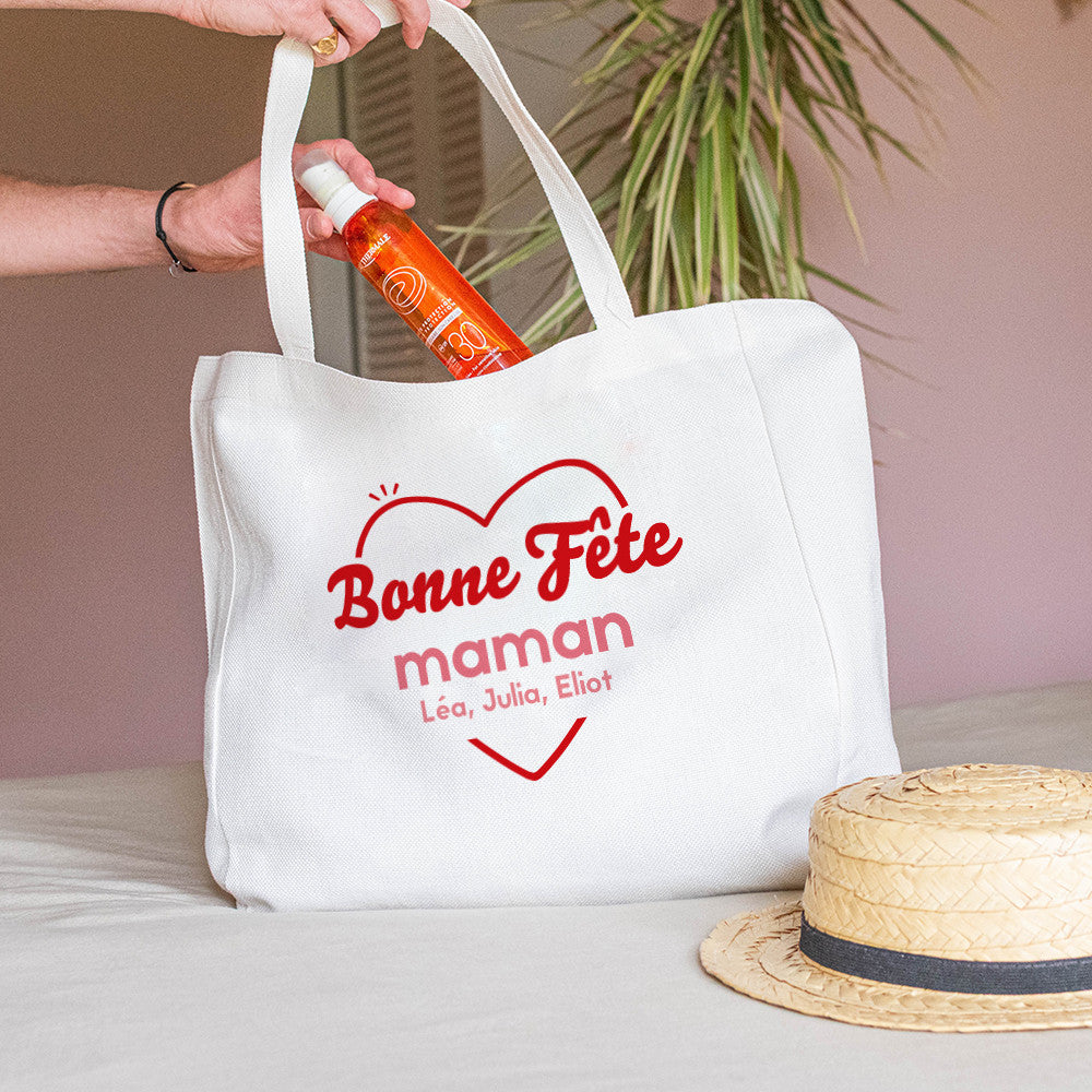 Tote bag Cabas Bonne Fête à Personnaliser - Tote Bag Personnalisé