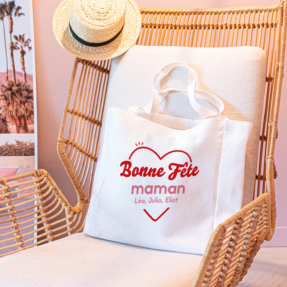 Tote bag Cabas Bonne Fête à Personnaliser - Tote Bag Personnalisé