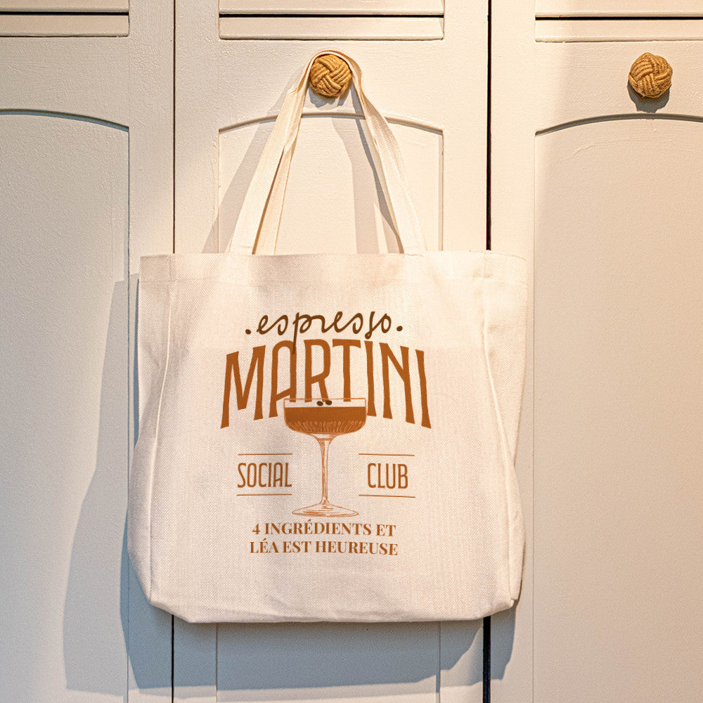 Tote bag Cabas Espresso Martini à Personnaliser - Tote Bag Personnalisé