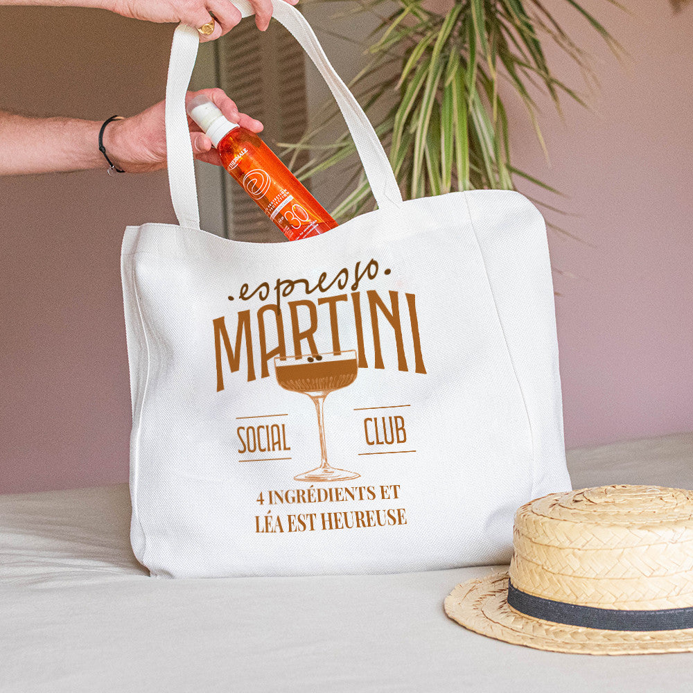 Tote bag Cabas Espresso Martini à Personnaliser - Tote Bag Personnalisé