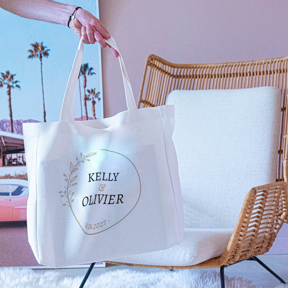 Tote bag Cabas Mariage à Personnaliser - Tote Bag Personnalisé