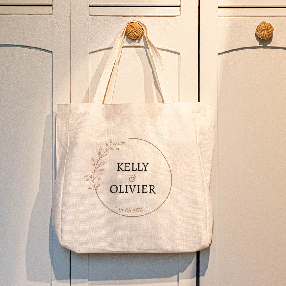 Tote bag Cabas Mariage à Personnaliser - Tote Bag Personnalisé
