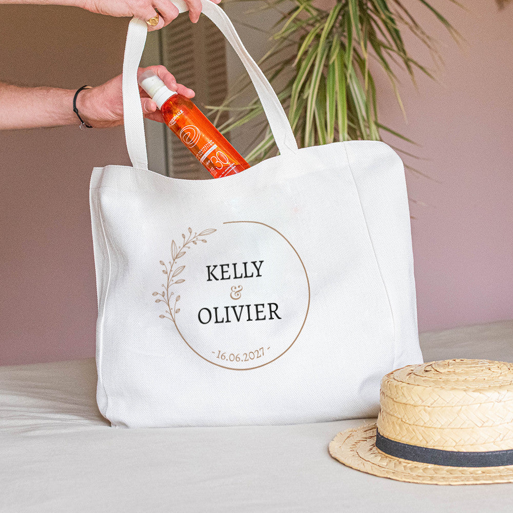 Tote bag Cabas Mariage à Personnaliser - Tote Bag Personnalisé