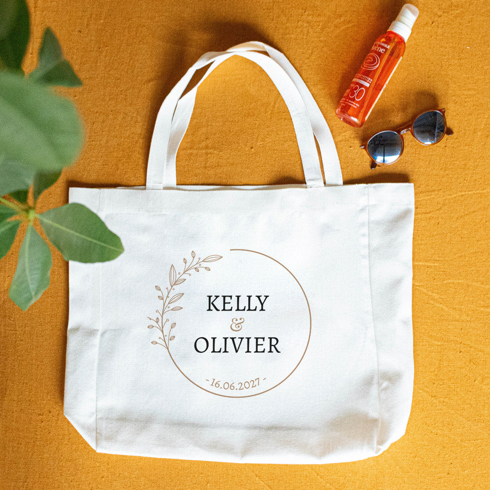 Tote bag Cabas Mariage à Personnaliser - Tote Bag Personnalisé