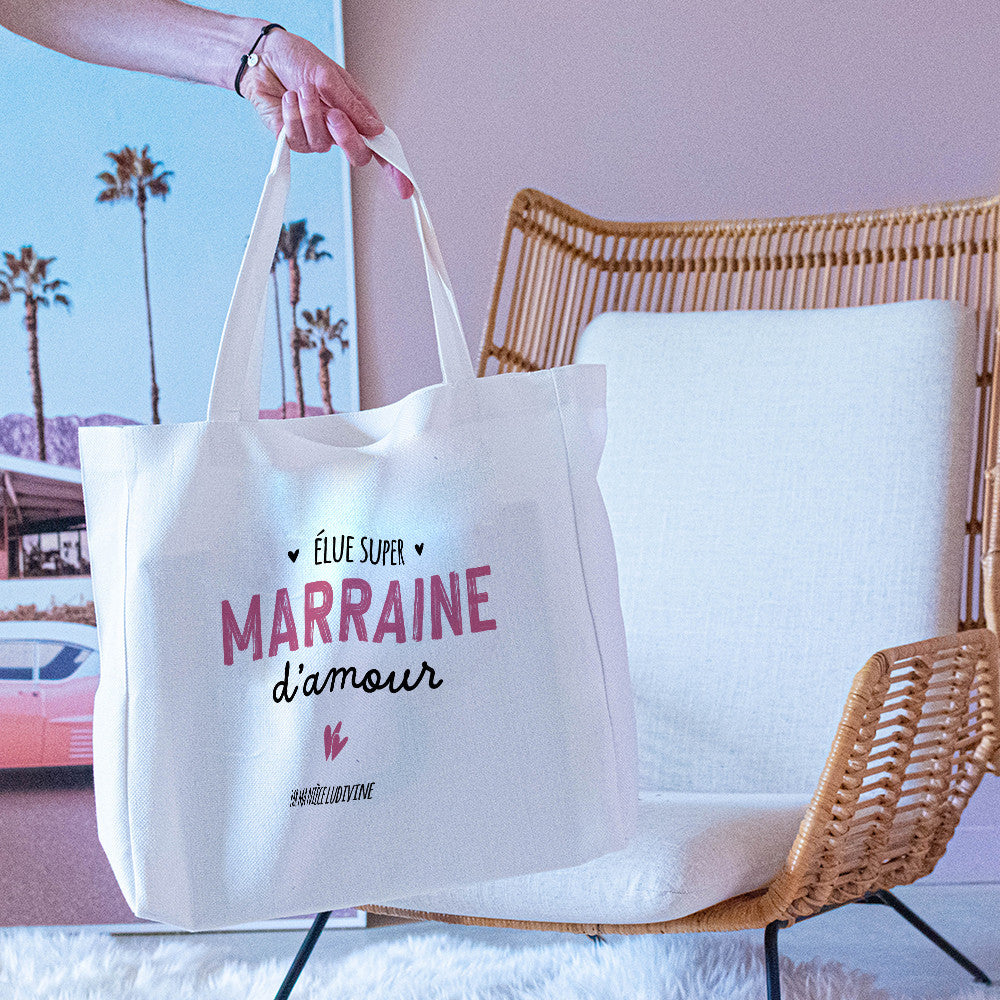 Tote bag Cabas Marraine à Personnaliser - Tote Bag Personnalisé