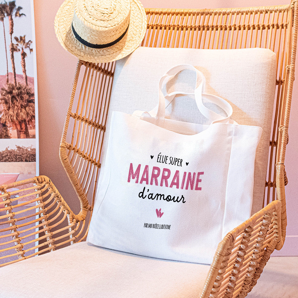 Tote bag Cabas Marraine à Personnaliser - Tote Bag Personnalisé