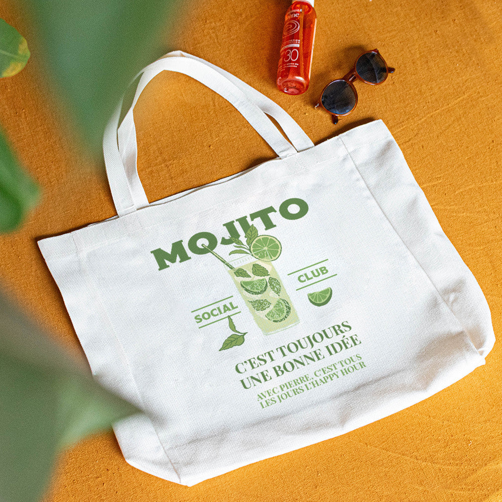 Tote bag Cabas Mojito à Personnaliser - Tote Bag Personnalisé