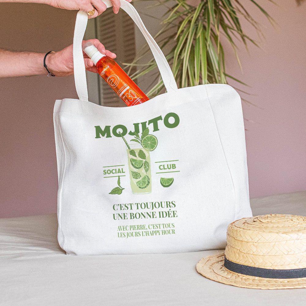 Tote bag Cabas Mojito à Personnaliser - Tote Bag Personnalisé