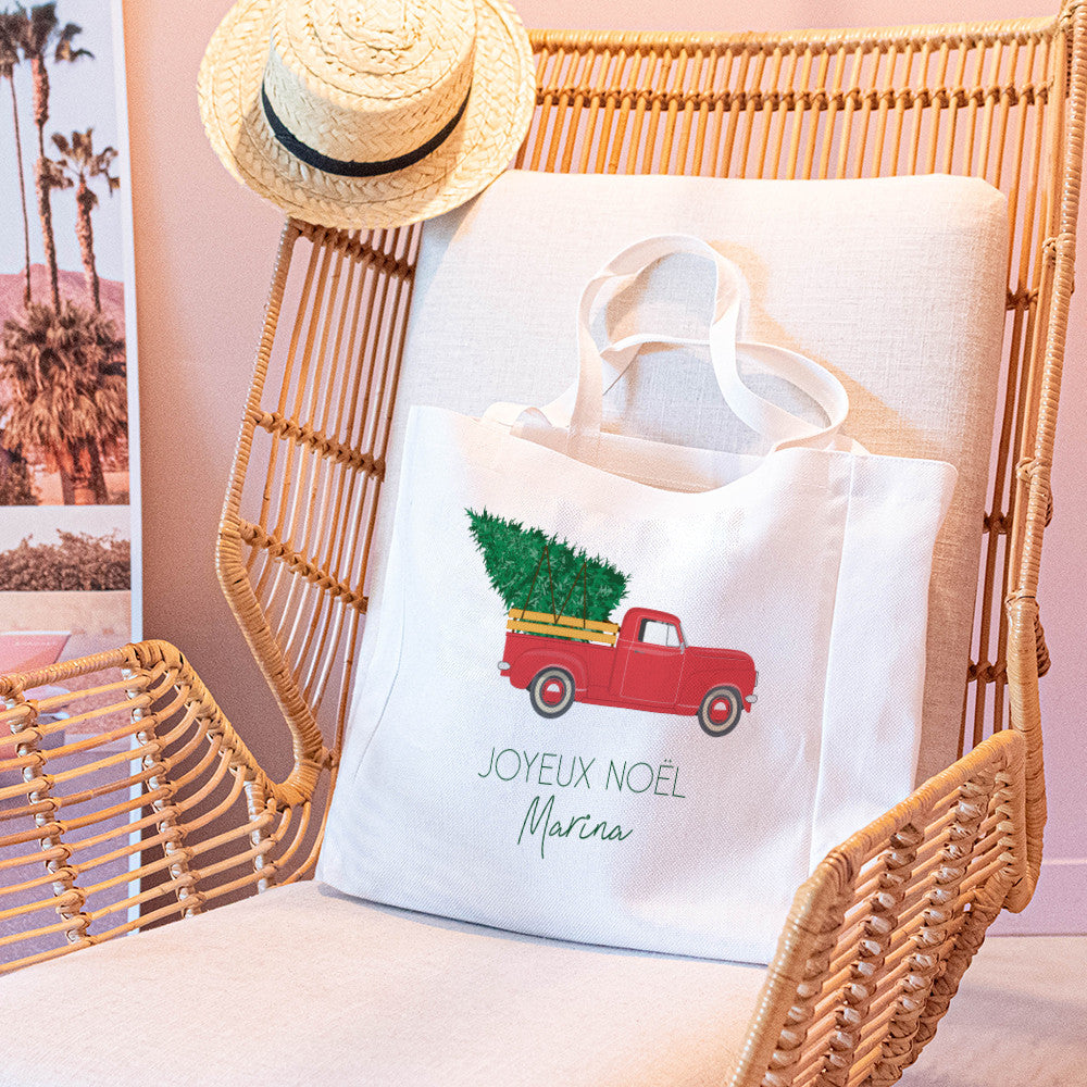 Tote bag Cabas Noël à Personnaliser - Tote Bag Personnalisé