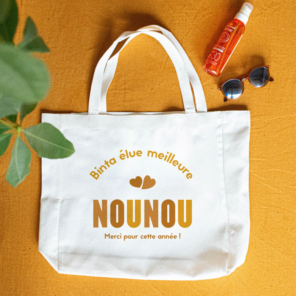 Tote bag Cabas Nounou à Personnaliser - Tote Bag Personnalisé