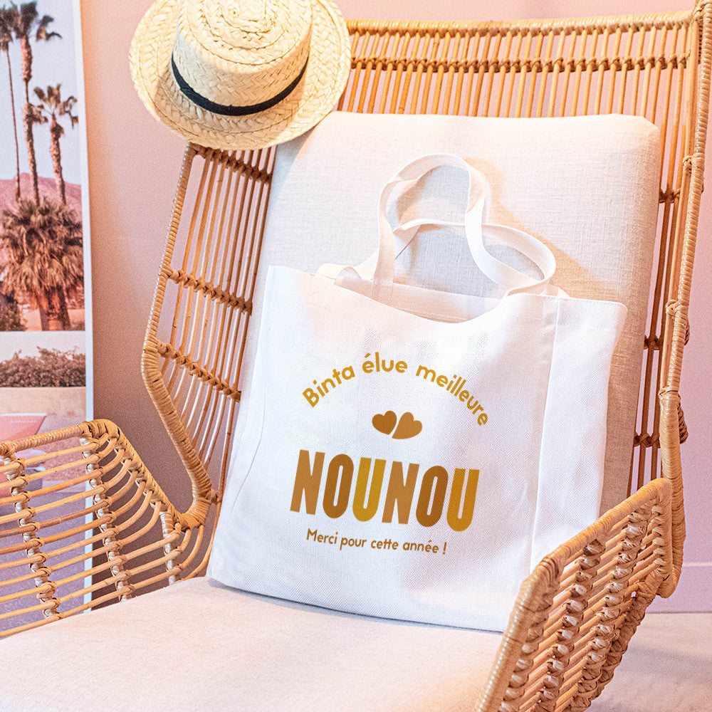 Tote bag Cabas Nounou à Personnaliser - Tote Bag Personnalisé