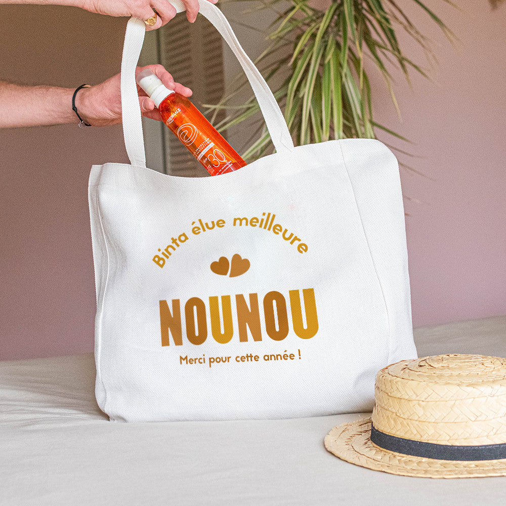 Tote bag Cabas Nounou à Personnaliser - Tote Bag Personnalisé