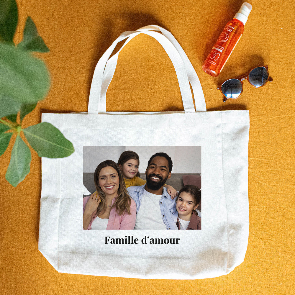 Tote bag Cabas Photo à Personnaliser - Tote Bag Personnalisé