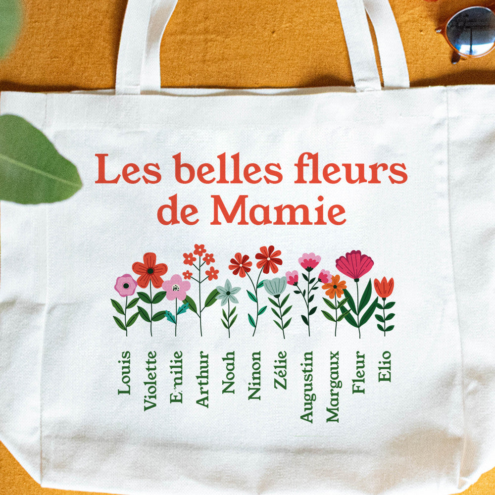 Tote bag Mamie et ses Petits-Enfants à Personnaliser - Tote Bag Personnalisé
