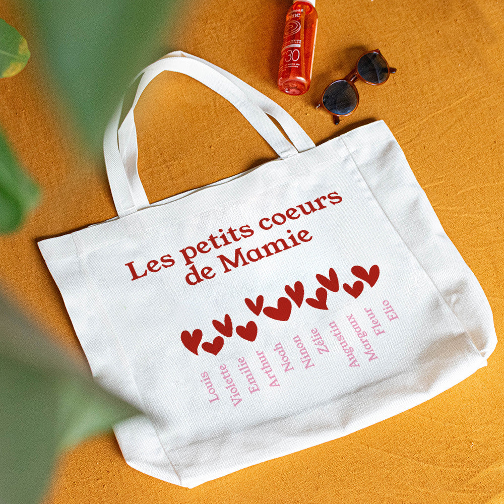Tote bag Mamie et ses Petits-Enfants à Personnaliser - Tote Bag Personnalisé