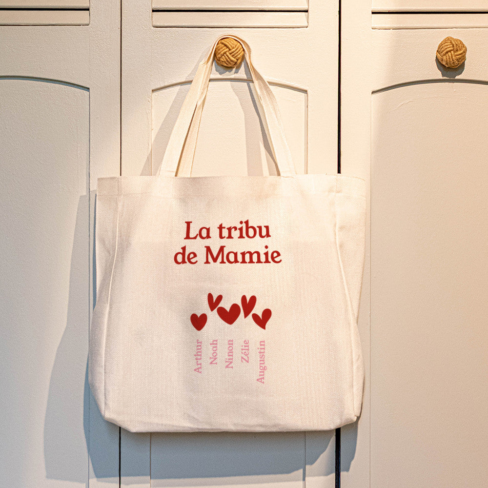 Tote bag Mamie et ses Petits-Enfants à Personnaliser - Tote Bag Personnalisé