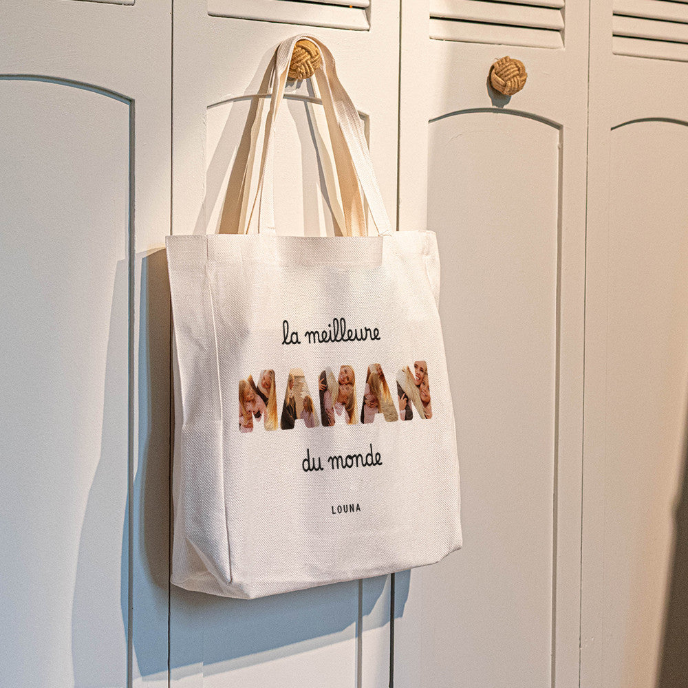 Tote Bag Photos Maman à Personnaliser - Tote Bag Personnalisé