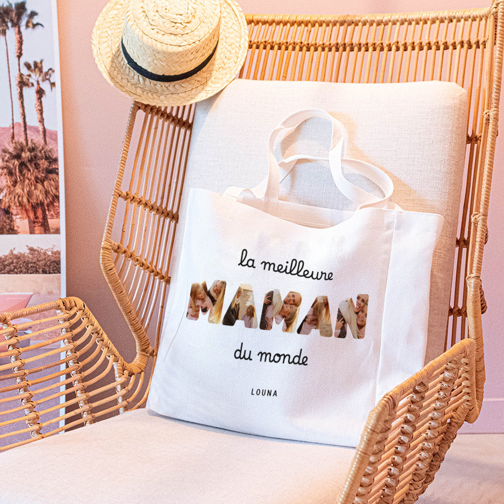 Tote Bag Photos Maman à Personnaliser - Tote Bag Personnalisé