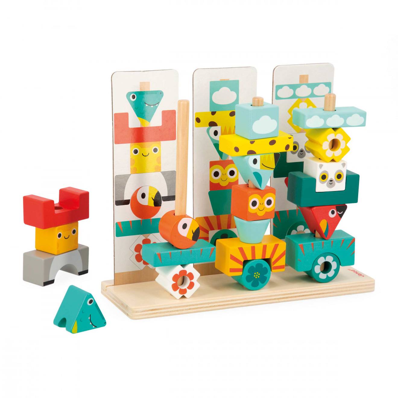 Totem tropik multicolore