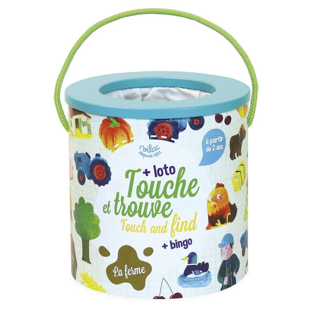 Touché et trouve la ferme bleu
