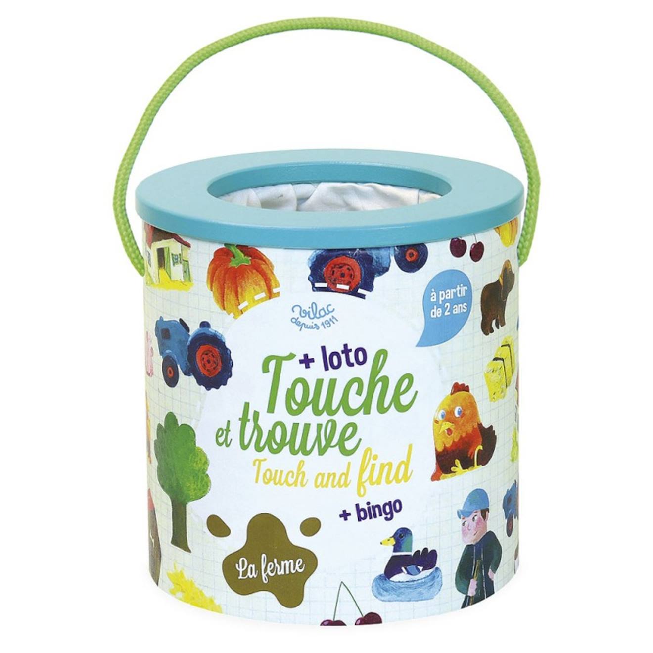 Touché et trouve la ferme bleu