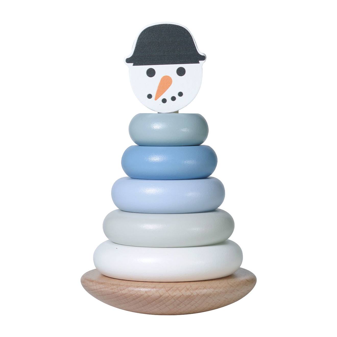 Tour à empiler bonhomme de neige en bois noël multicolore