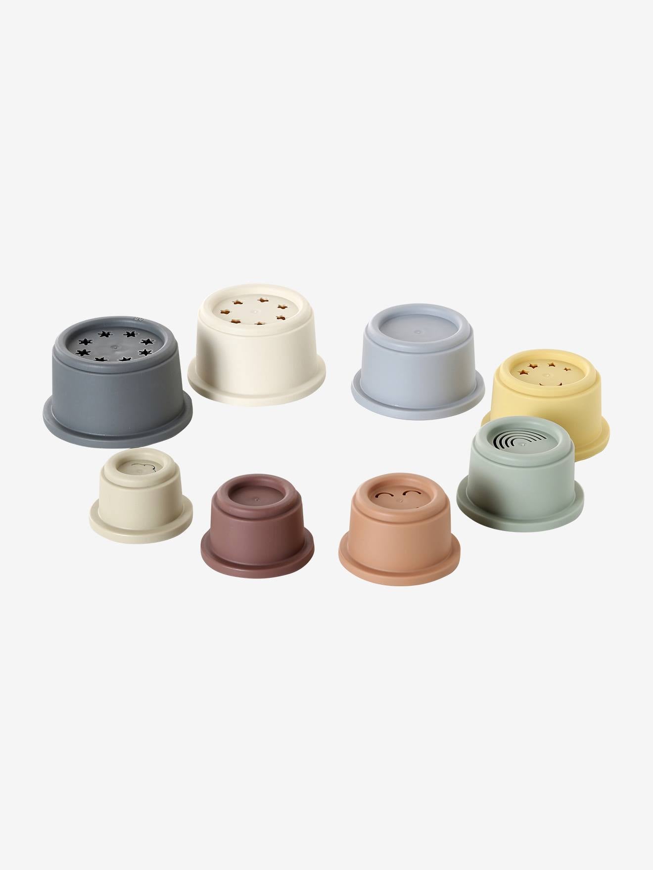 Tour à empiler en plastique multicolore