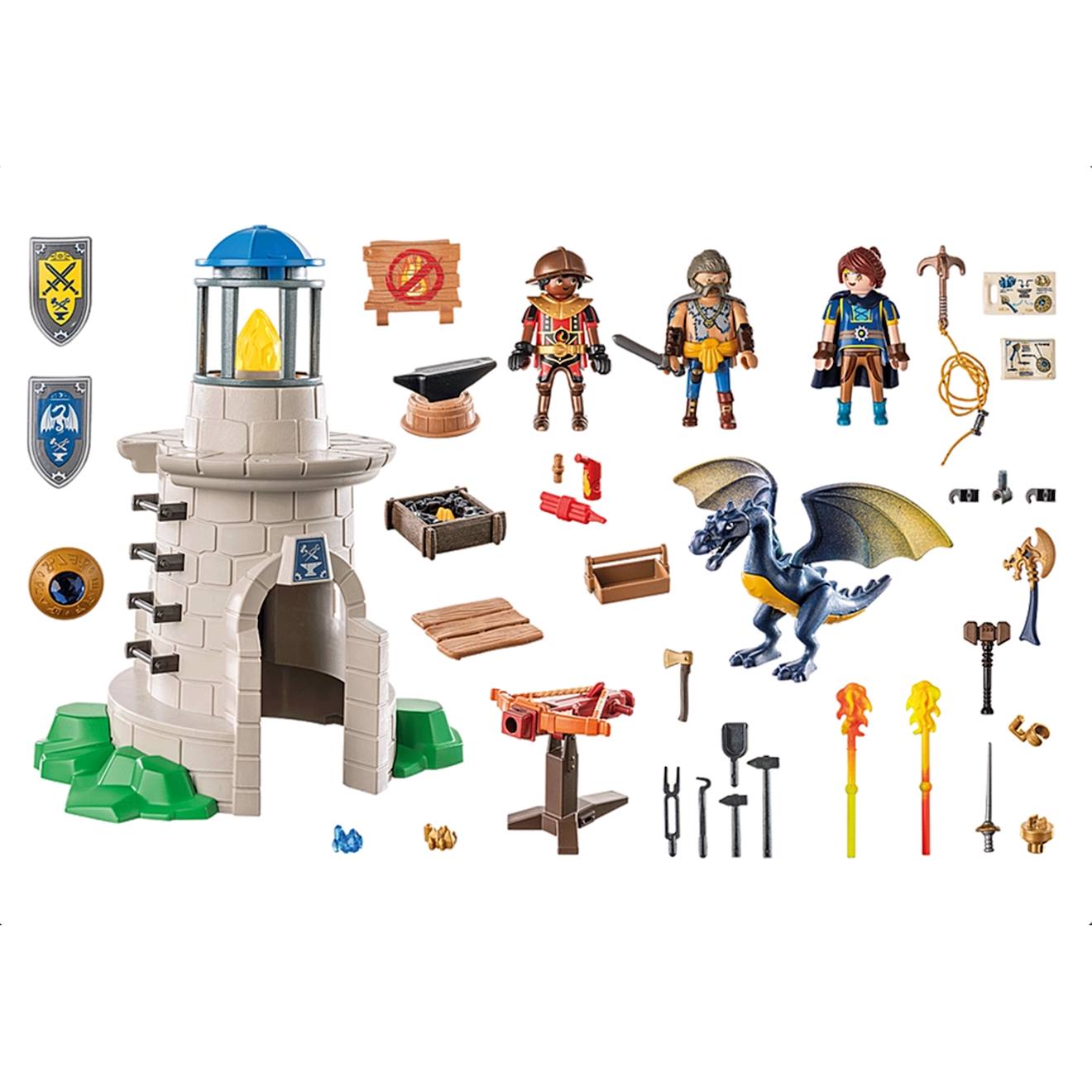Tourelle des chevaliers de novelmore avec dragon 71483 multicolore