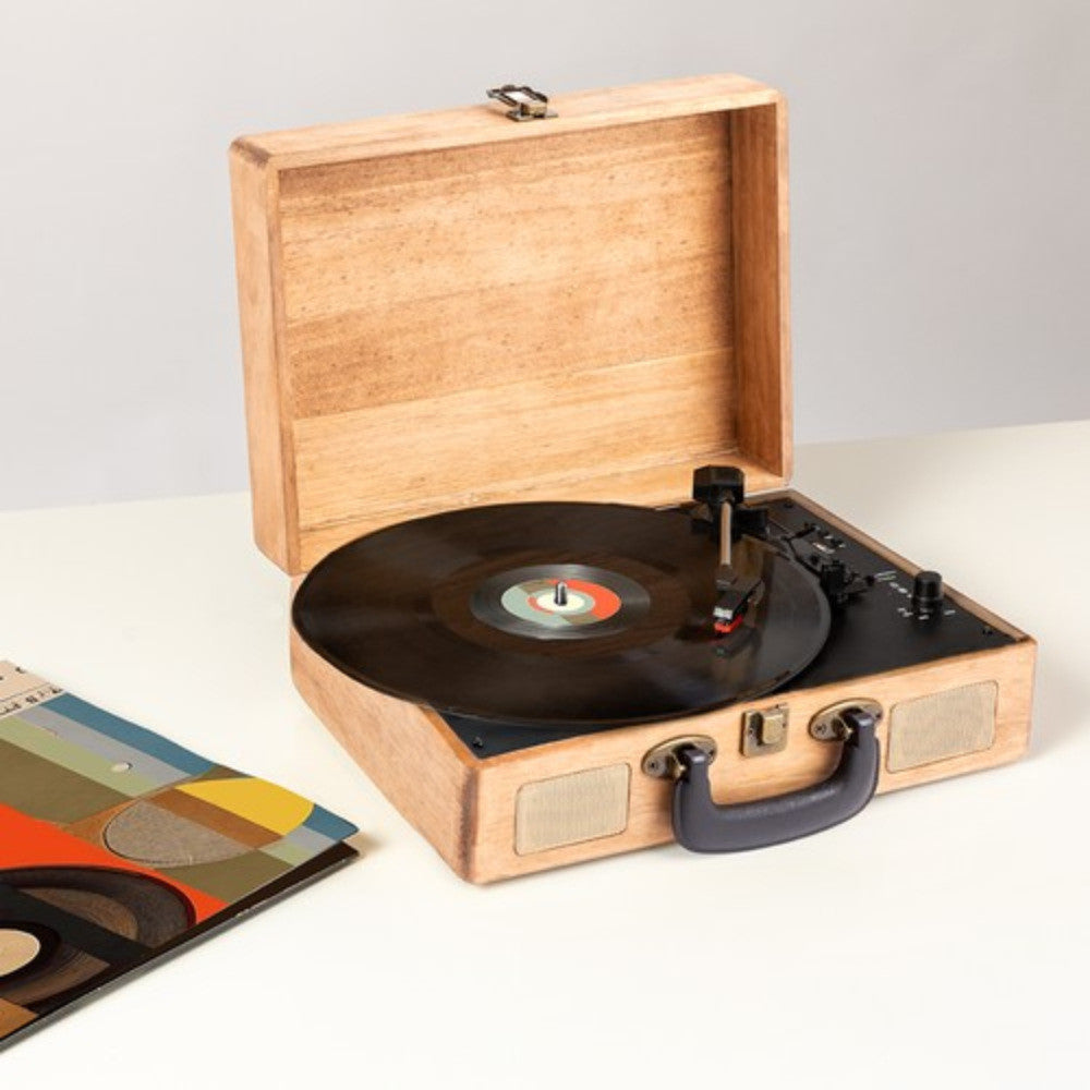 Tourne-Disque en Bois - Vinyle