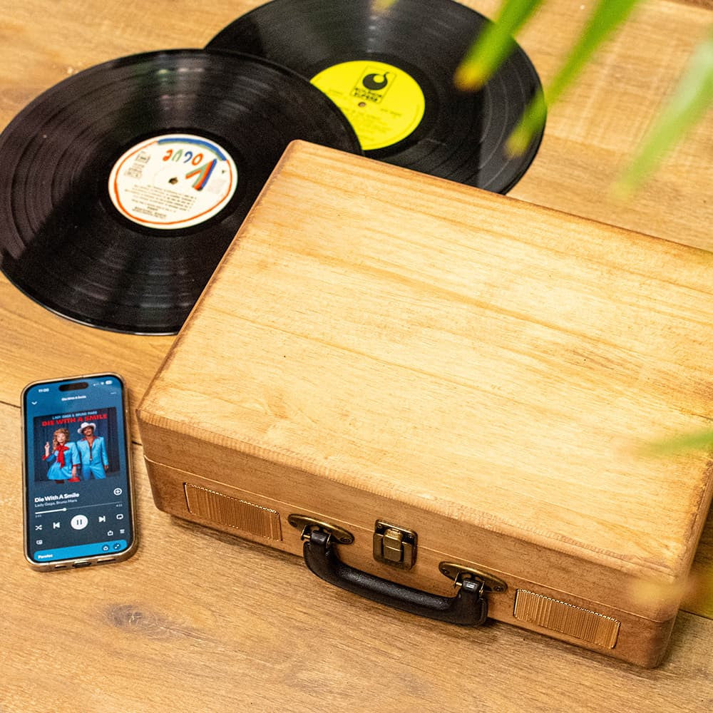 Tourne-Disque en Bois - Vinyle