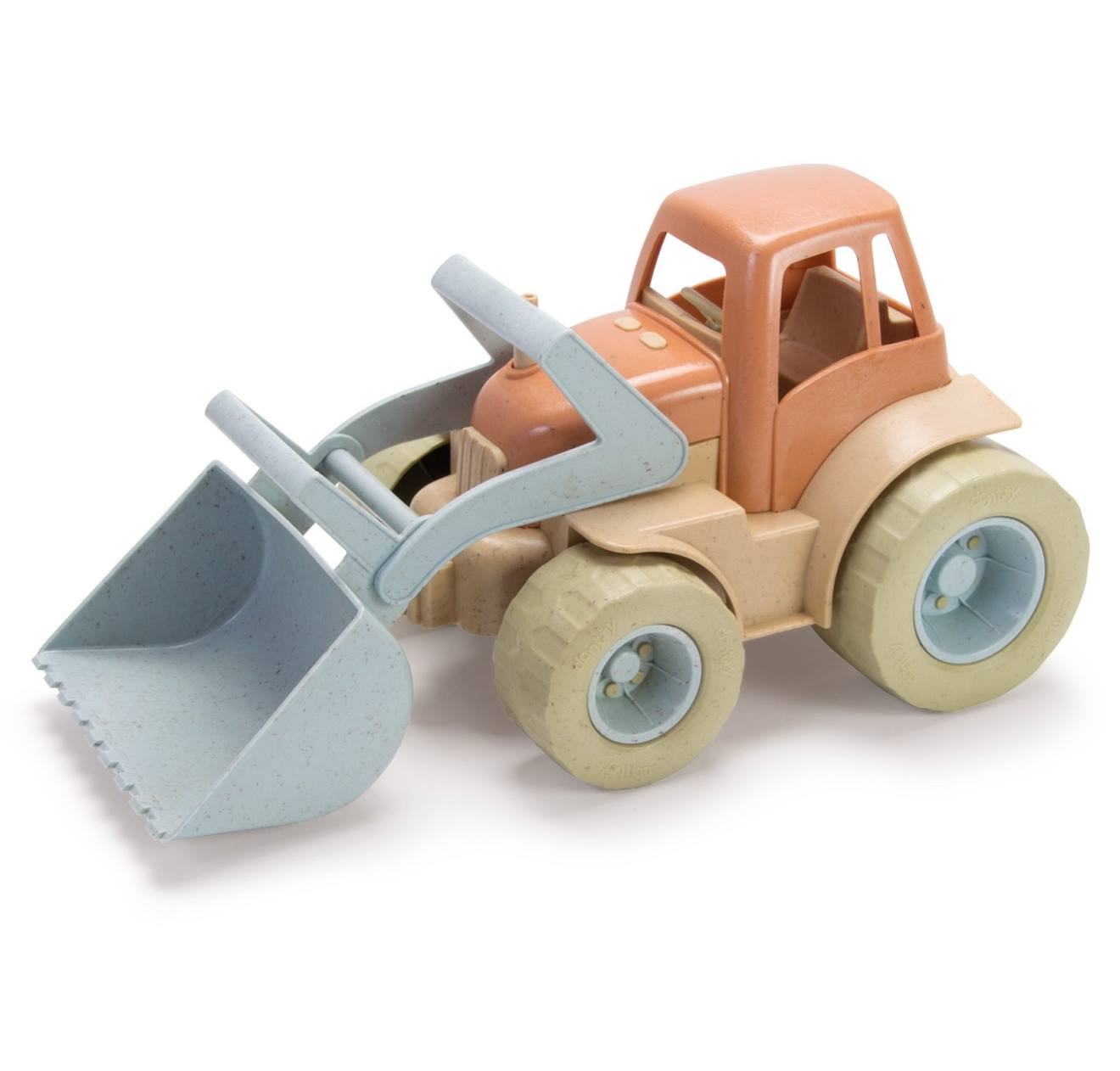 Tracteur pelleteuse en bioplastique orange