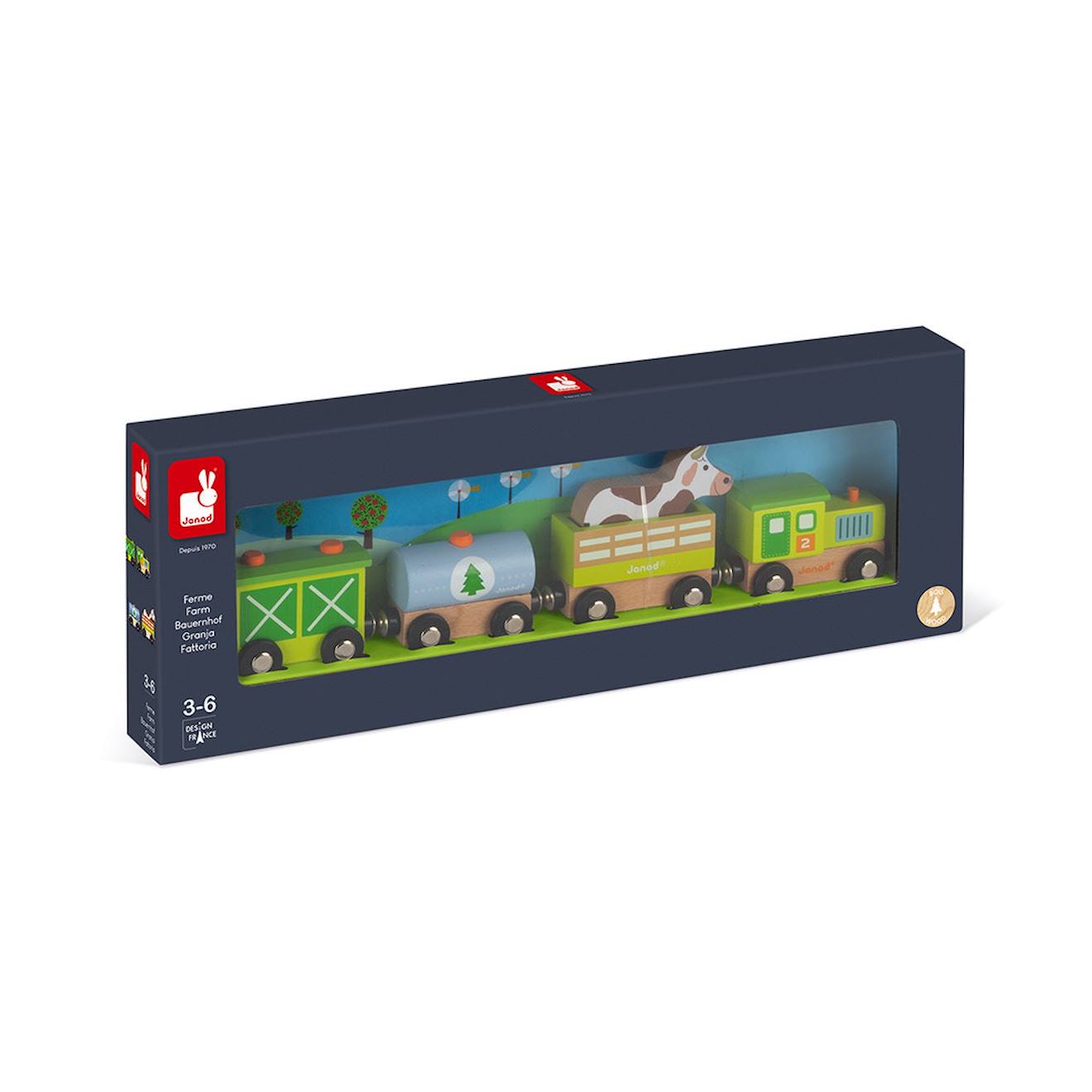 Train ferme story vert
