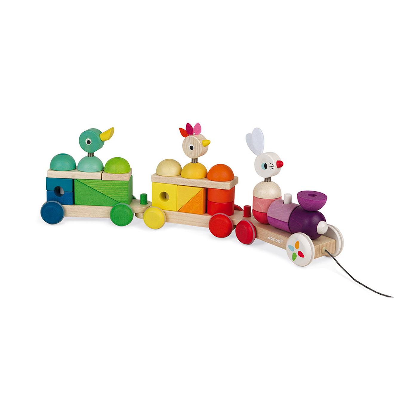 Train géant zigolos en bois FSC multicolore