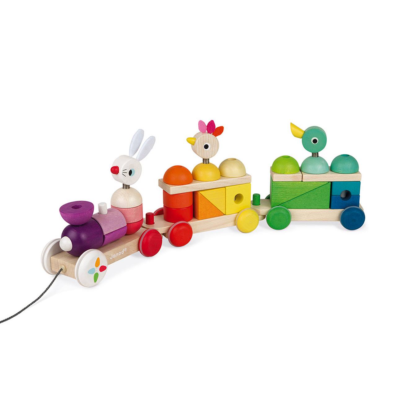 Train géant zigolos en bois FSC multicolore