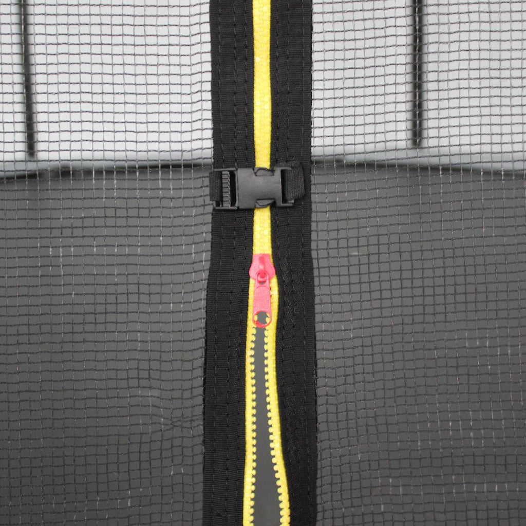 Trampoline 370cm filet protection saturne gris