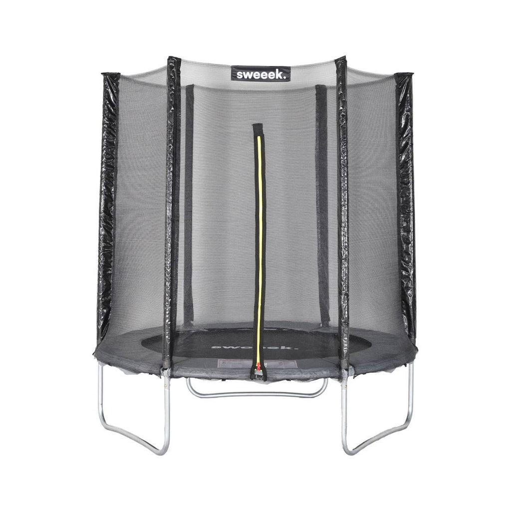 Trampoline ø180cm cassiopée avec filet de protection gris
