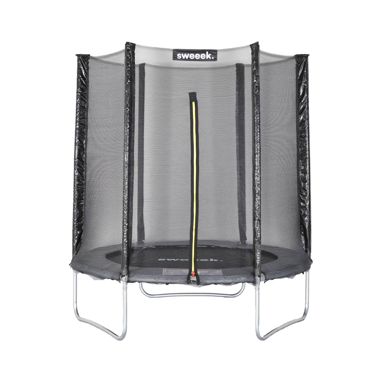 Trampoline ø180cm cassiopée avec filet de protection gris