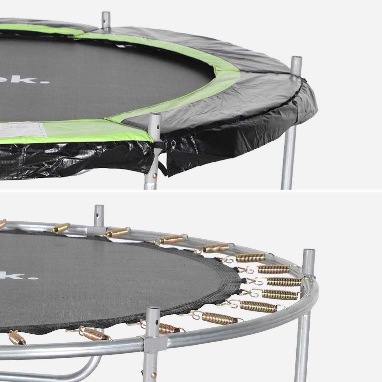 Trampoline ø180cm cassiopée avec filet de protection vert