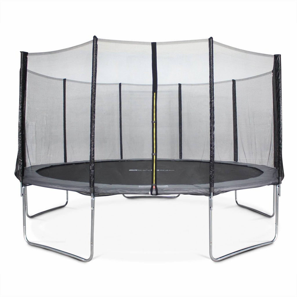 Trampoline ø460cm - neptune avec son filet de protection gris