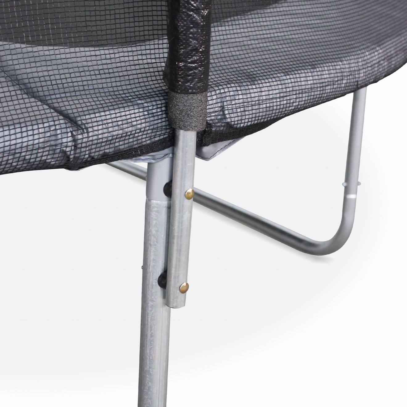 Trampoline ø460cm - neptune avec son filet de protection gris