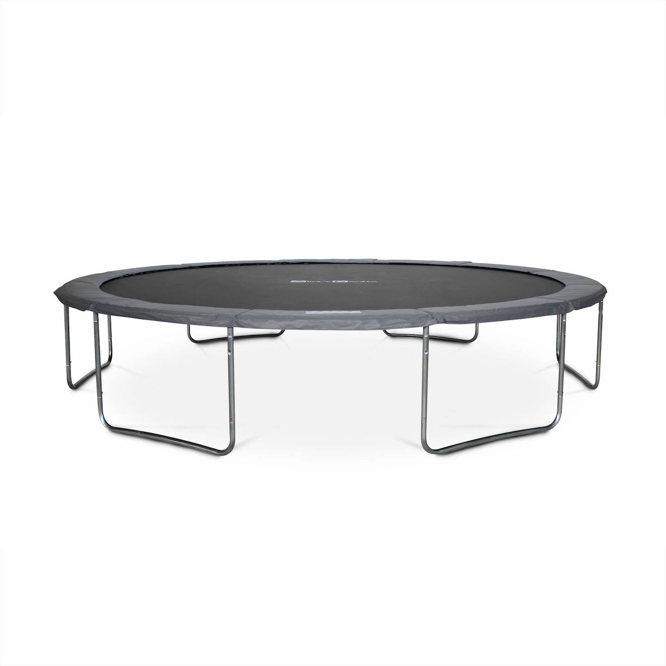Trampoline ø490cm - jupiter avec son filet de protection gris