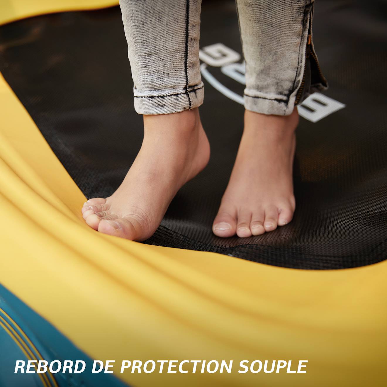 Trampoline pour tout-petits, 1+ ans, hoppaa yellow