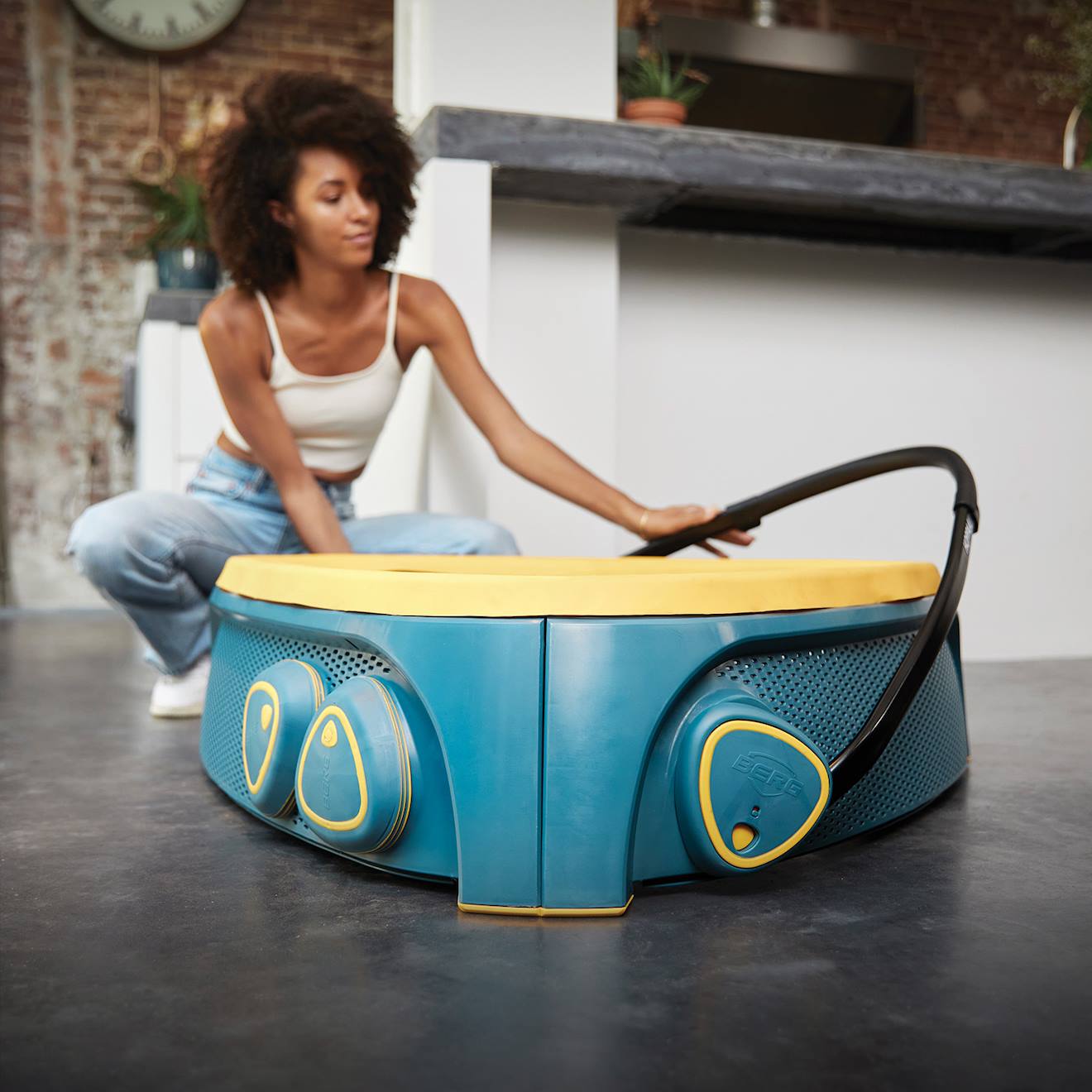 Trampoline pour tout-petits, 1+ ans, hoppaa yellow