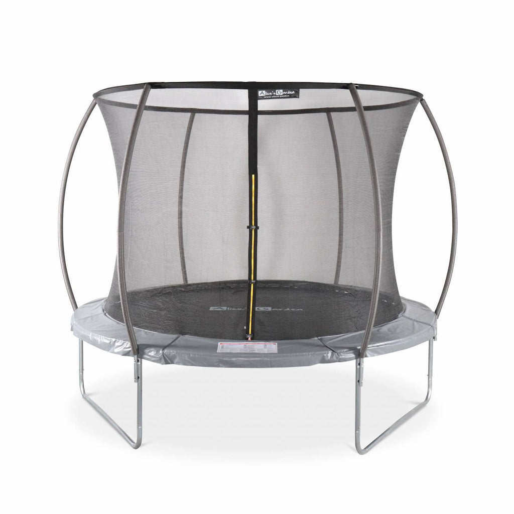 Trampoline rond ø 305cm gris avec filet de protection intérieur - mars inner 3,05m 305 cm gris
