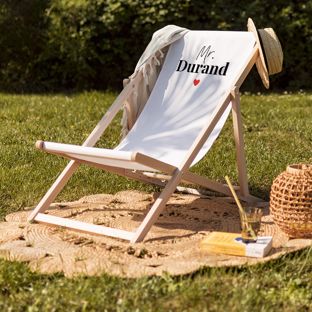 Transat en Bois Couple à Personnaliser - Transat Personnalisé