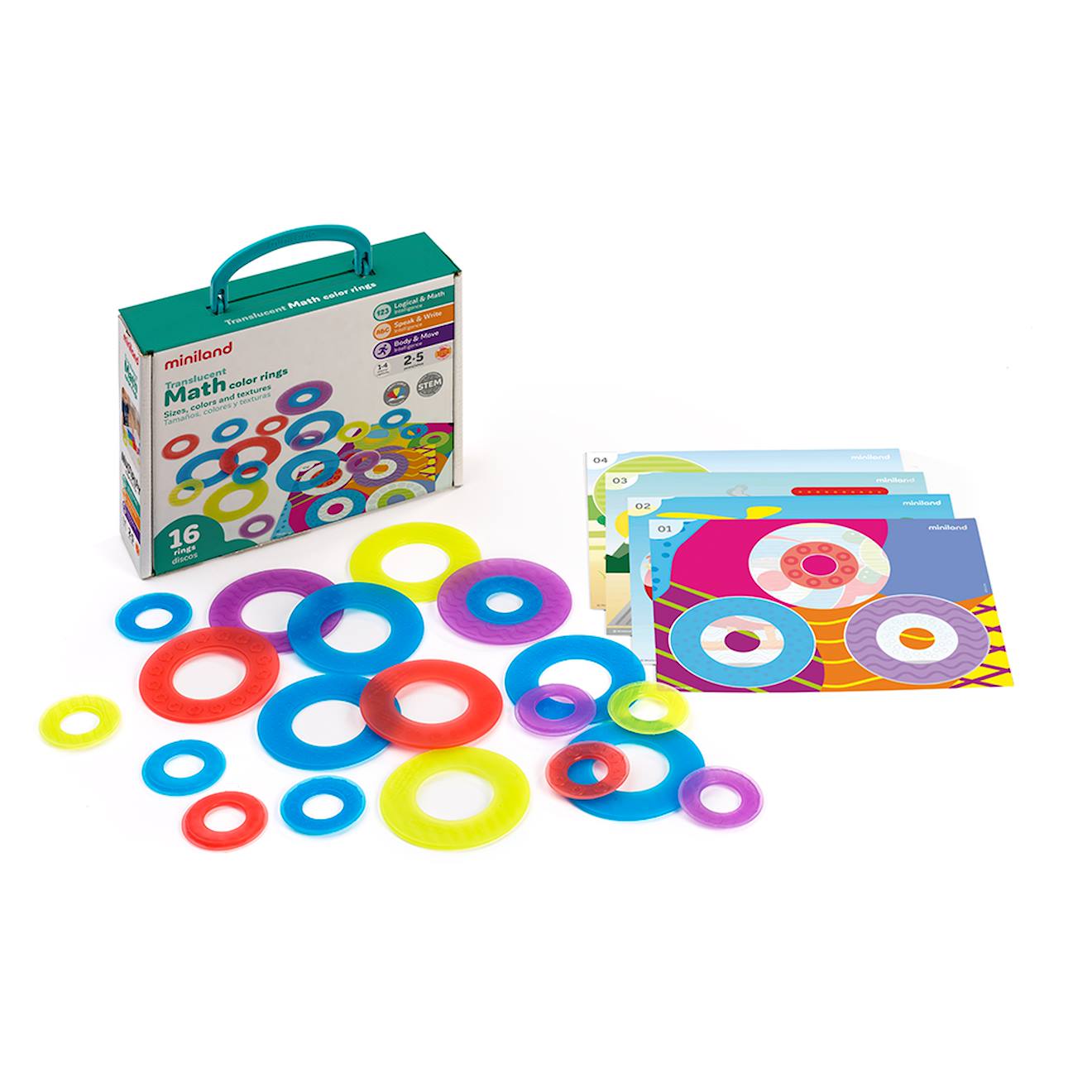 Translucent math color rings bleu