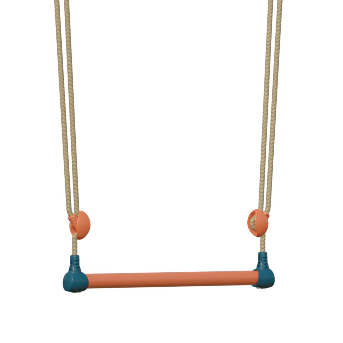 Trapèze pour portique balançoire 2,00 / 2,50 m pour enfants bleu/corail