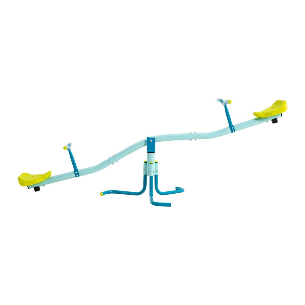 Trébuchet à bascule rotatif spiro métal 360° bleu - vert