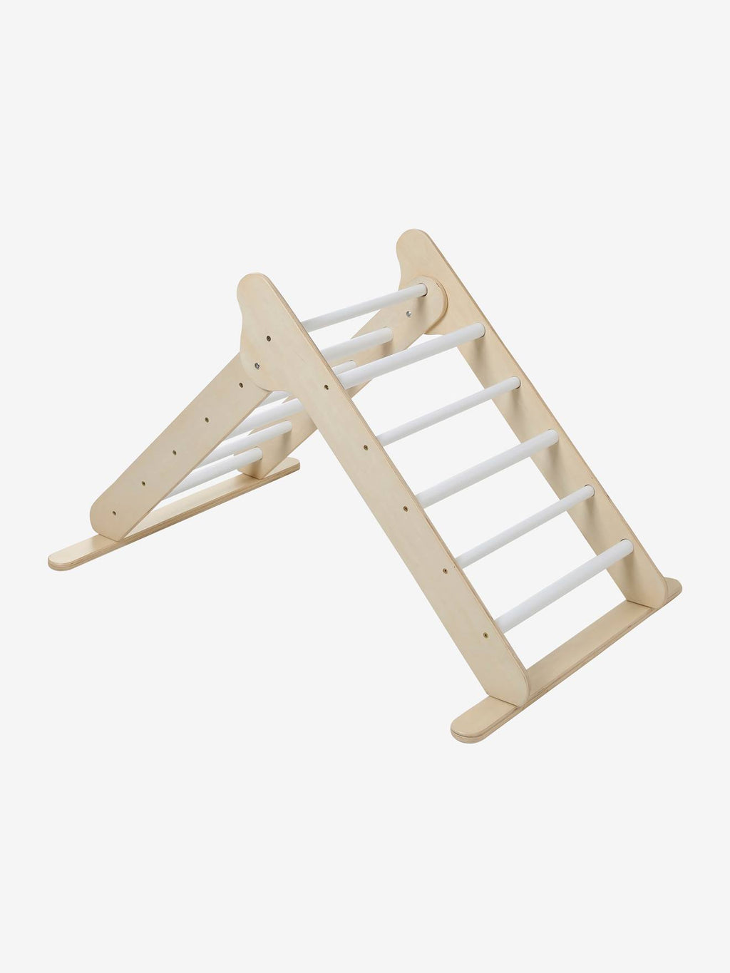 Triangle d'escalade à grimper en bois beige moyen uni avec décor