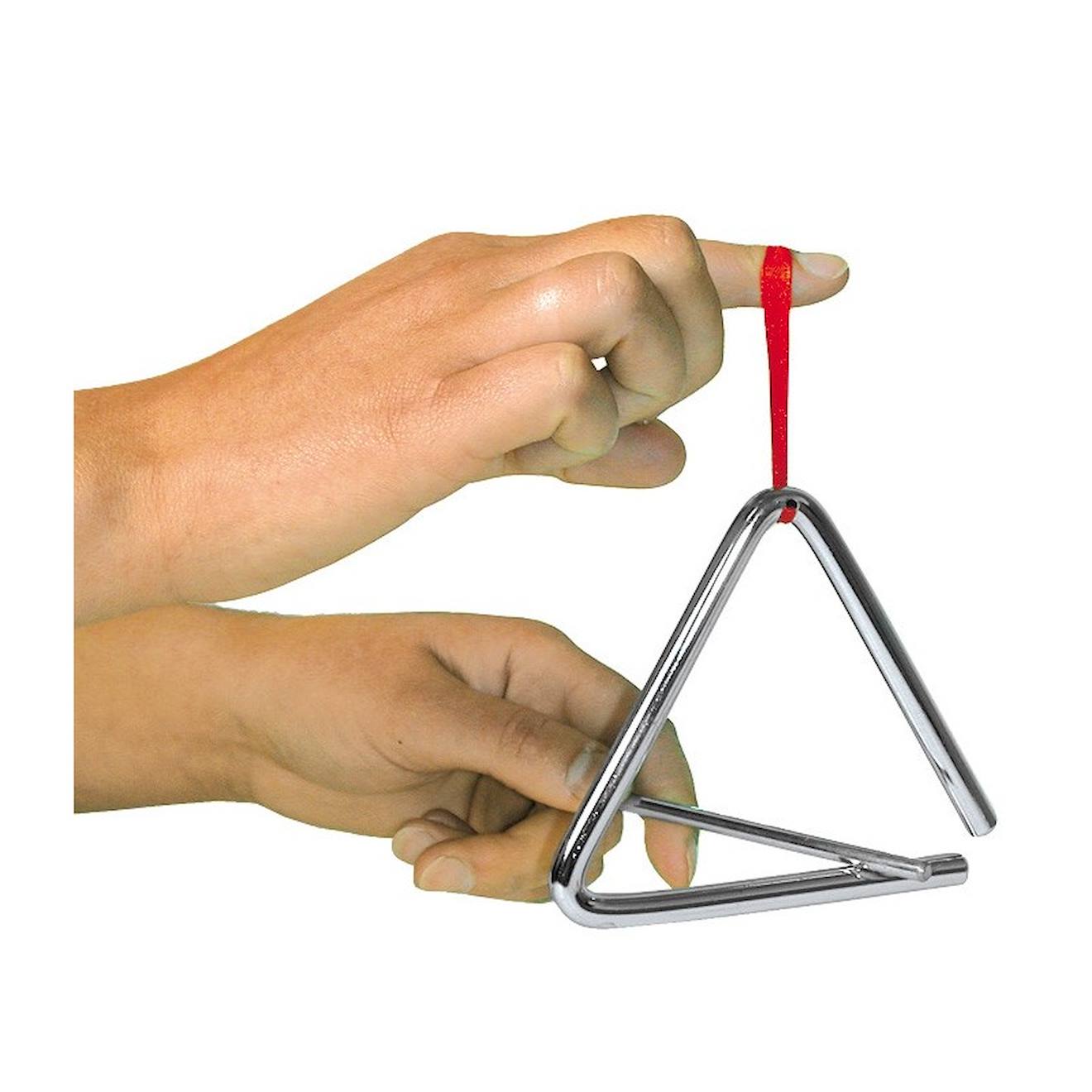 Triangle en métal 10 cm gris